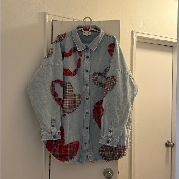 Oli & Hali Heartline Drift Oversized Denim Shirt NWOT - Picture 7 of 9